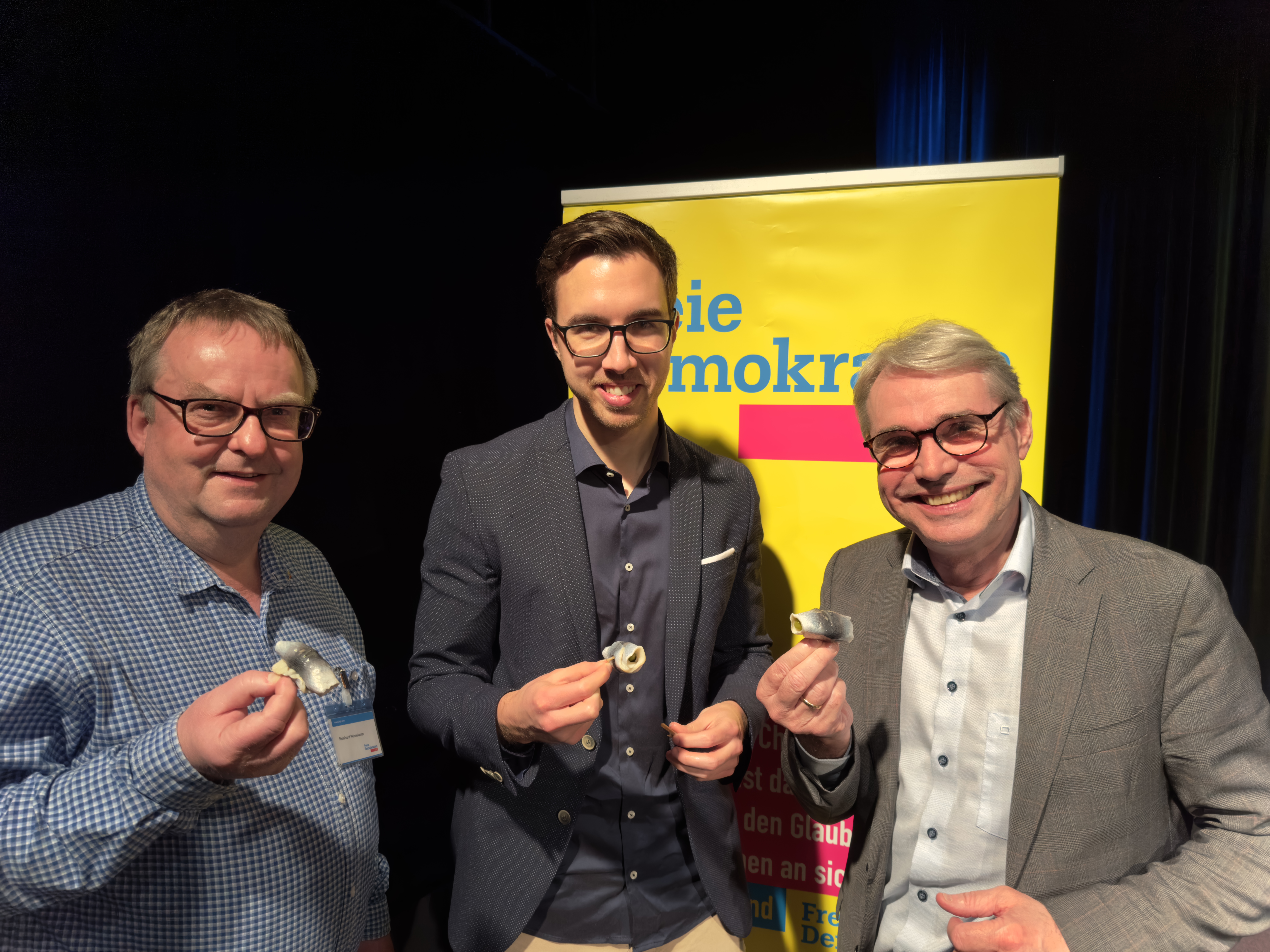 Reinhard Pennekamp mit Alexander Steffen und Carlo Cronenberg MdB