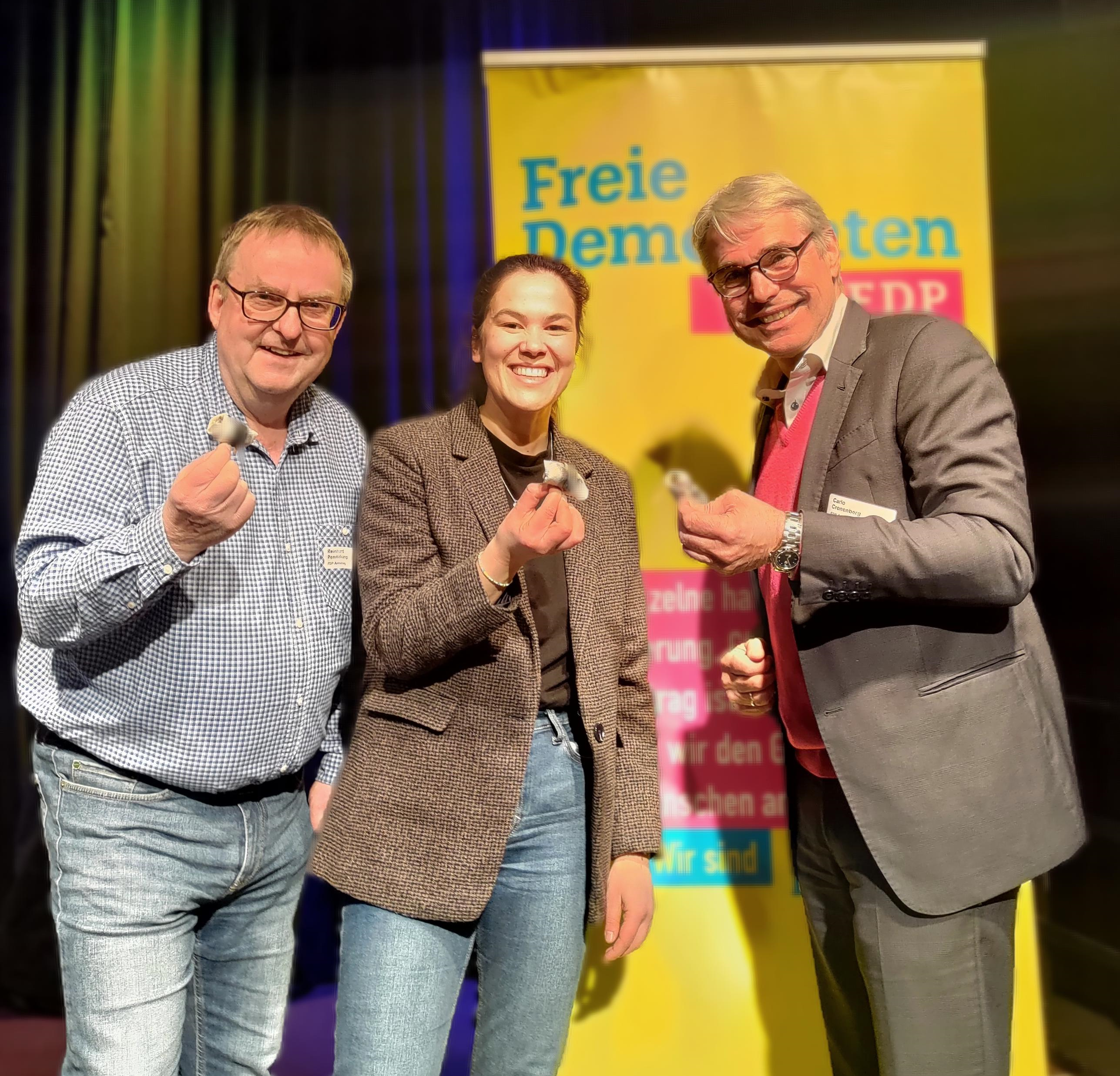 Reinhard Pennekamp, Franziska Brandmann und Carlo Cronenberg MdB