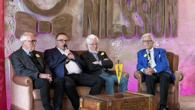 Horst Kloppsteck, Reinhard Pennekamp, Christoph Philipps und Dr. Hans-Georg Muth beim gemeinsamen liberalen Talk